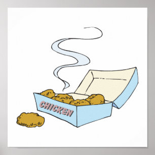 box of chicken nuggets poster