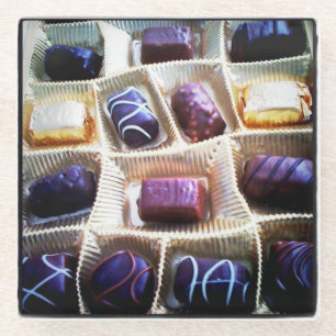 Box of Chocolates Glass Coaster