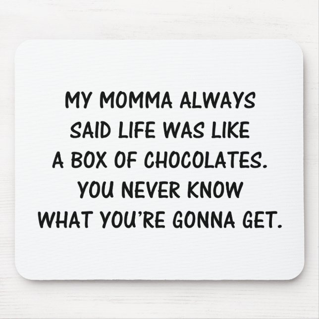 Box of Chocolates Mouse Mat (Front)