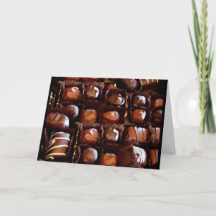 Box of Chocolates, Tempting Chocolate Candy Holiday Card