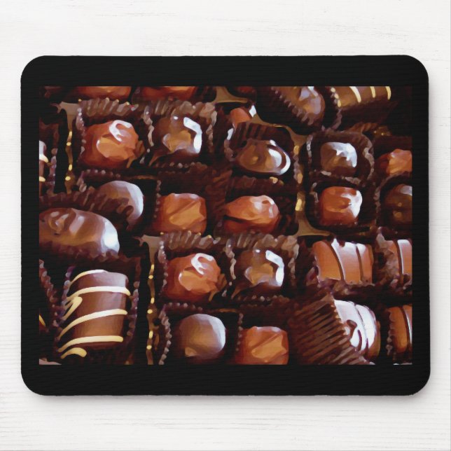 Box of Chocolates, Tempting Chocolate Candy Mouse Mat (Front)