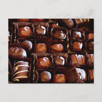 Box of Chocolates, Tempting Chocolate Candy Postcard