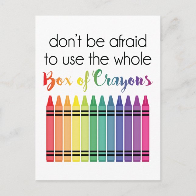 Box Of Crayons Postcard (Front)