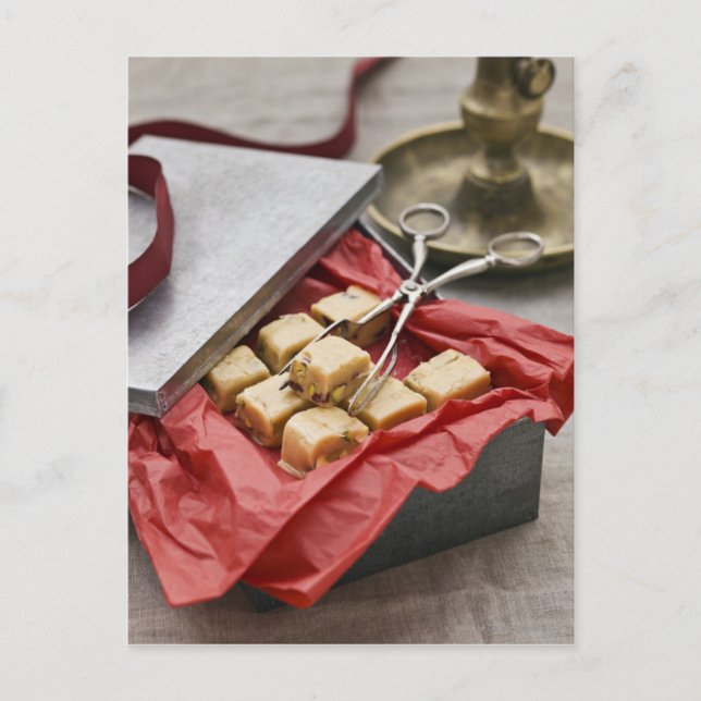 Box of toffee candies postcard (Front)
