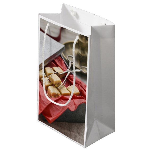 Box of toffee candies small gift bag (Front Angled)