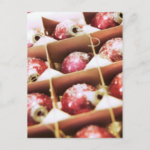 Box Of Tree Ornaments Postcard