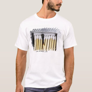 Box of wooden matches with one burned match T-Shirt