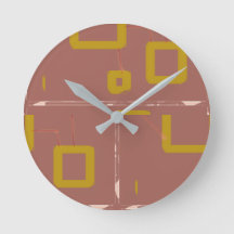 Box on Brown Geometric Wall Clock