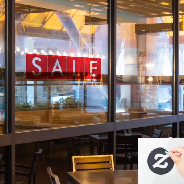 Box Sales Red Window Cling (Restaurant Window)