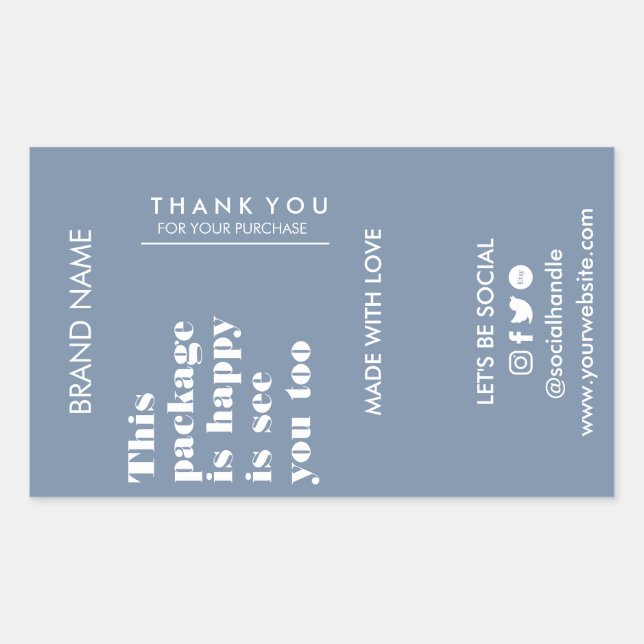 Box Sealing Stickers, Sealing Stickers, Packaging  Rectangular Sticker (Front)