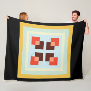 box texture modern square yellow light soft tile c fleece blanket