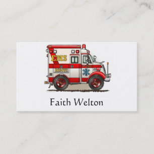 Box Truck Ambulance Business Card