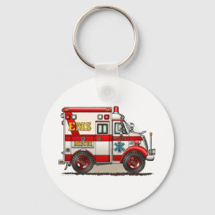 Box Truck Ambulance Keychain