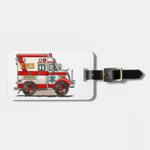 Box Truck Ambulance Luggage Tag