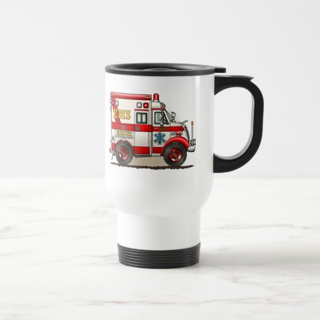 Box Truck Ambulance Travel Mug (Right)