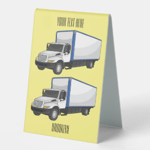 Box truck cartoon illustration
