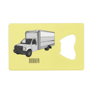 Box truck cartoon illustration