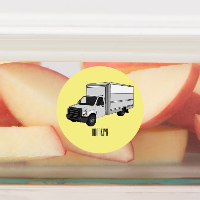 Box truck cartoon illustration (Affixed)