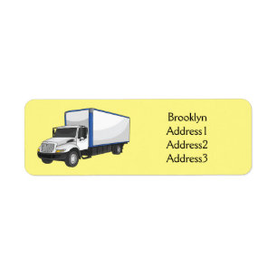 Box truck cartoon illustration
