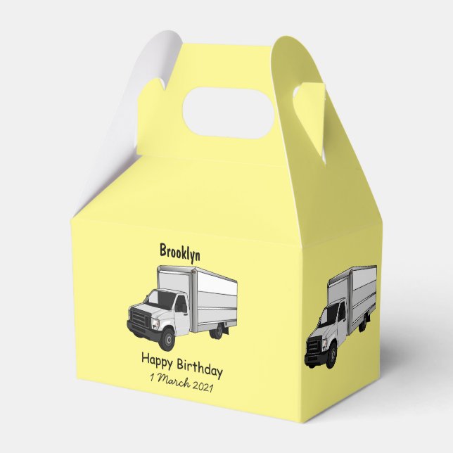 Box truck cartoon illustration (Front Side)