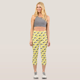 Box truck cartoon illustration capri leggings
