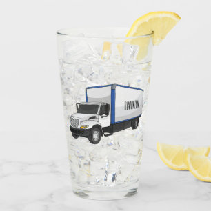 Box truck cartoon illustration glass