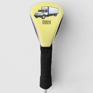Box truck cartoon illustration golf head cover