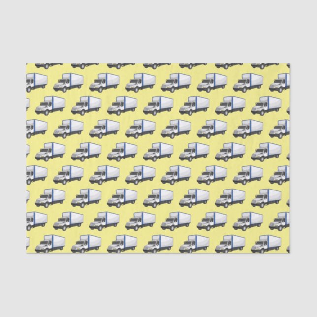 Box truck cartoon illustration  tissue paper (Front)