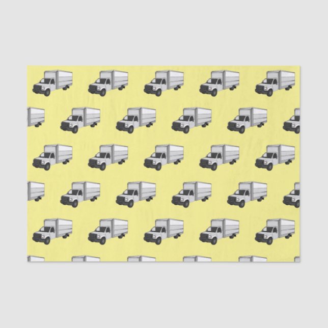 Box truck cartoon illustration tissue paper (Front)