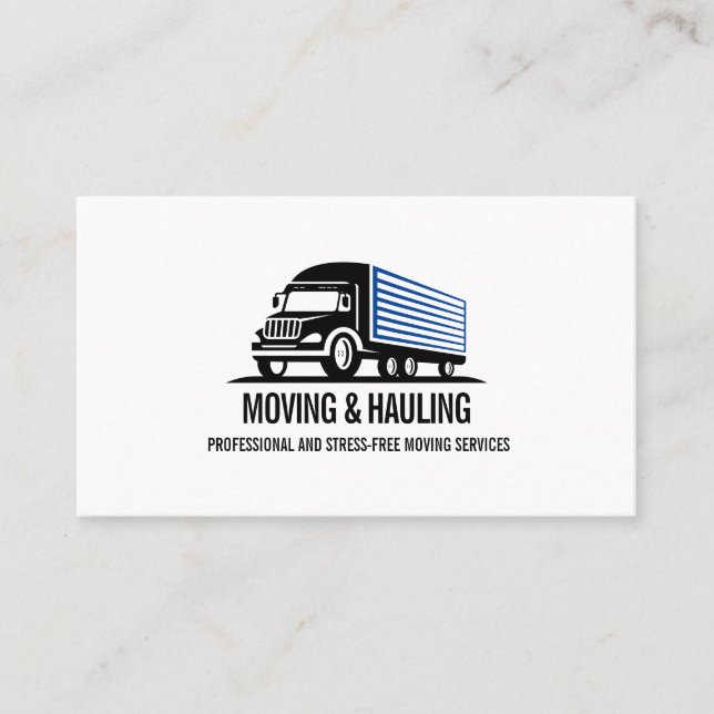 BOX TRUCK MOVING AND HAULING PROFESSIONAL  BUSINESS CARD (Front)