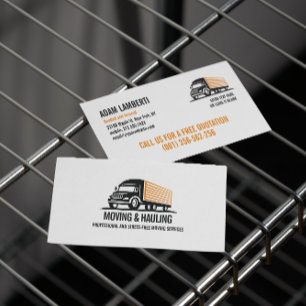 BOX TRUCK MOVING AND HAULING PROFESSIONAL  BUSINESS CARD
