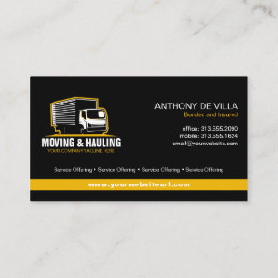 Box Truck Moving Hauling Delivery Service Company Business Card