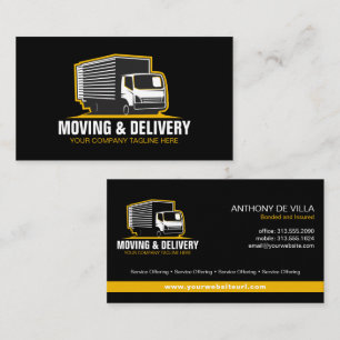 Box Truck Moving Hauling Delivery Service Company Business Card