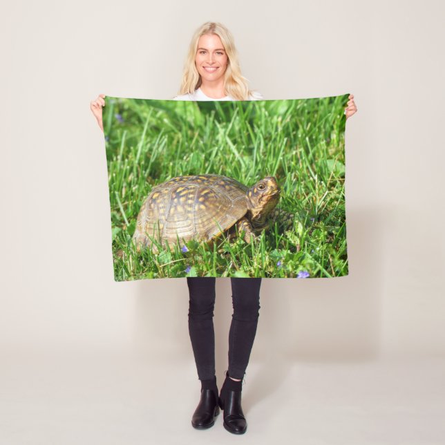 Box Turtle  Fleece Blanket (In Situ)