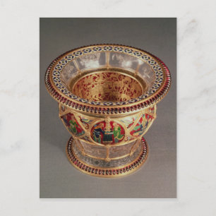 Box with plique-a-jour and cloisonne postcard