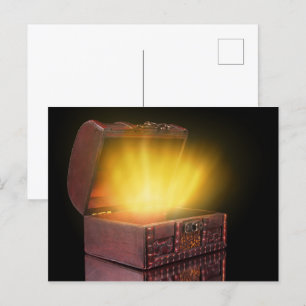 Box with treasures postcard