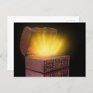 Box with treasures postcard