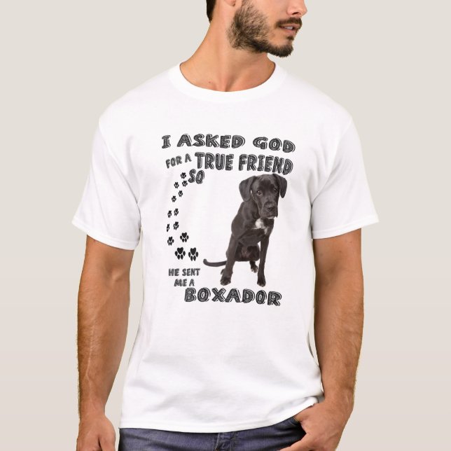 Boxador Quote Mum, Boxerlab Dad Costume, Boxer Lab T-Shirt (Front)