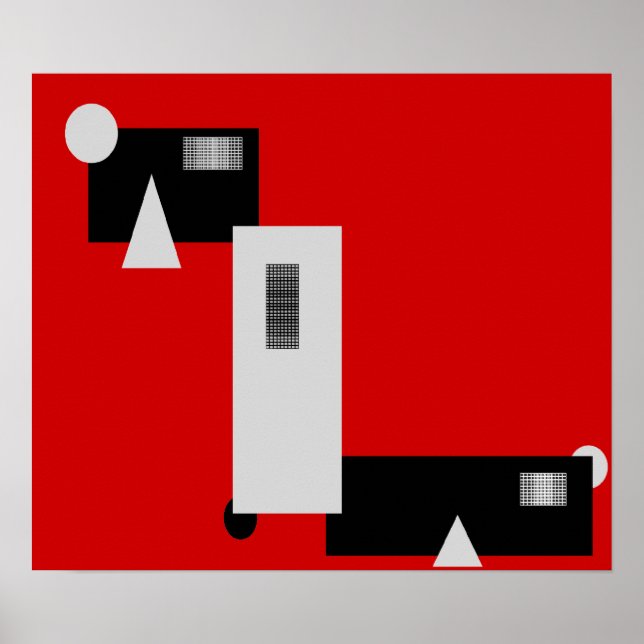 Boxcar Modern Art Poster Print (Front)