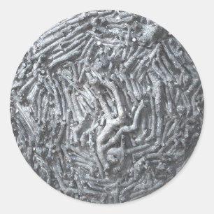 Boxcuttings: Moon  Classic Round Sticker