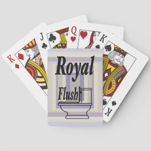 Boxed In Chalk Grey Lavender Geometric Design Playing Cards