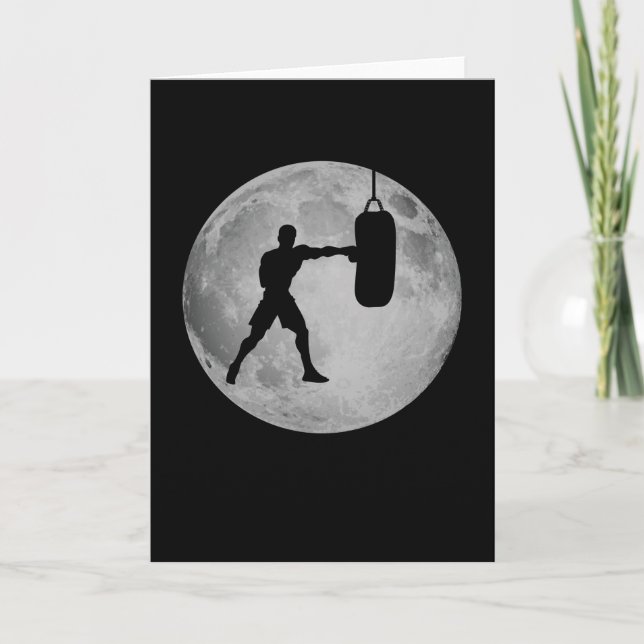 Boxen Moon Boxing Boxer Box Card (Front)
