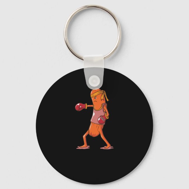 boxende Wurst kämpft in der MMA Key Ring (Front)