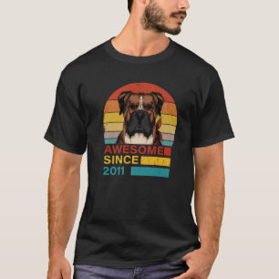 Boxer 2011 Birthday Funny Vintage Boxer Retro Suns T-Shirt