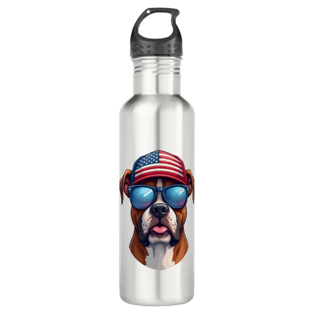Boxer 4th of July 710 Ml Water Bottle (Front)