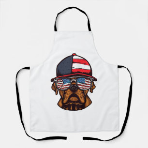 Boxer 4th of July Apron