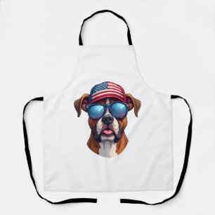 Boxer 4th of July Apron