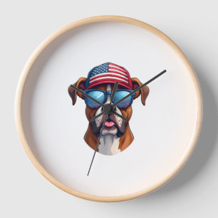 Boxer 4th of July Clock