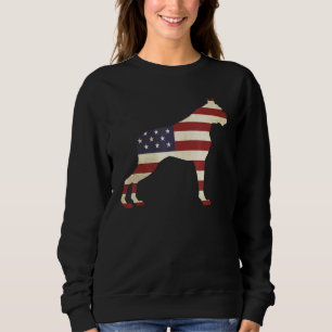 Boxer 4th Of July Men Women Usa American Flag Dog Sweatshirt