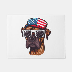 Boxer 4th of July Party Doormat